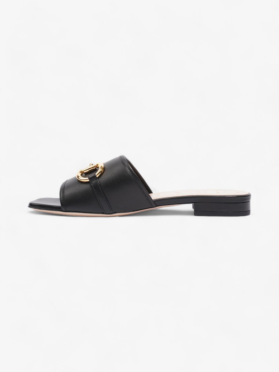 Gucci Horsebit Slides Black / Gold Leather EU 39 UK 6 Image 3