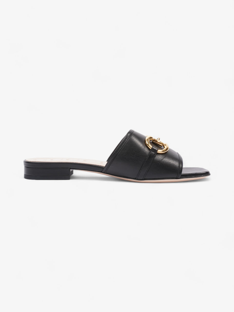 Gucci Horsebit Slides Black / Gold Leather EU 39 UK 6 Image 4