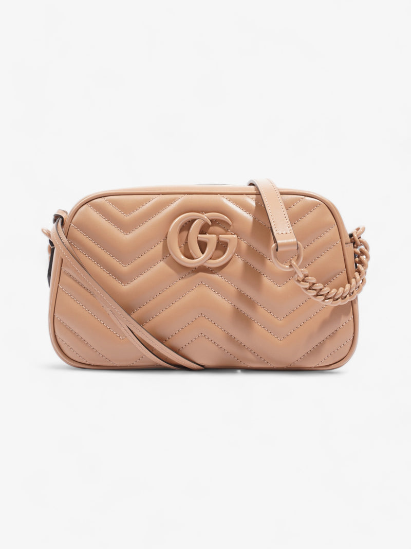  GG Marmont Beige Matelasse Leather Small