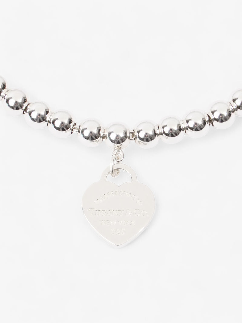  Tiffany and Co Tiffany heart bead bracelet. Silver