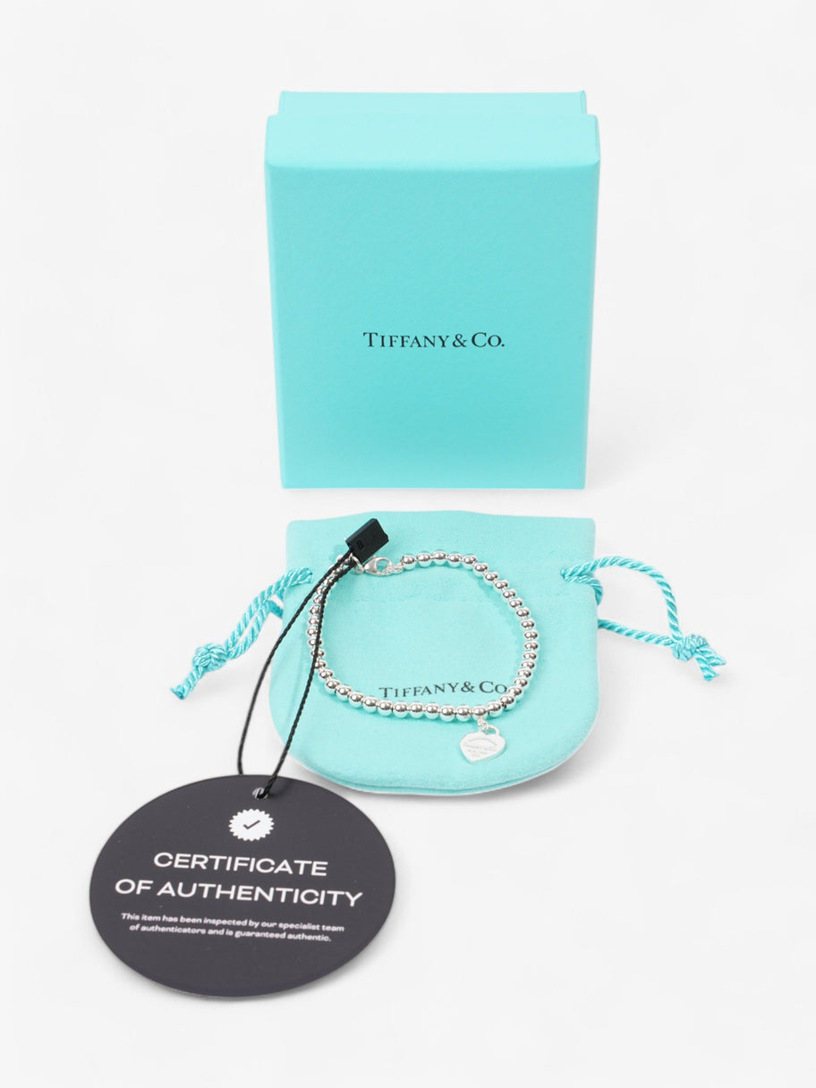 Tiffany and Co Tiffany heart bead bracelet. Silver Image 4