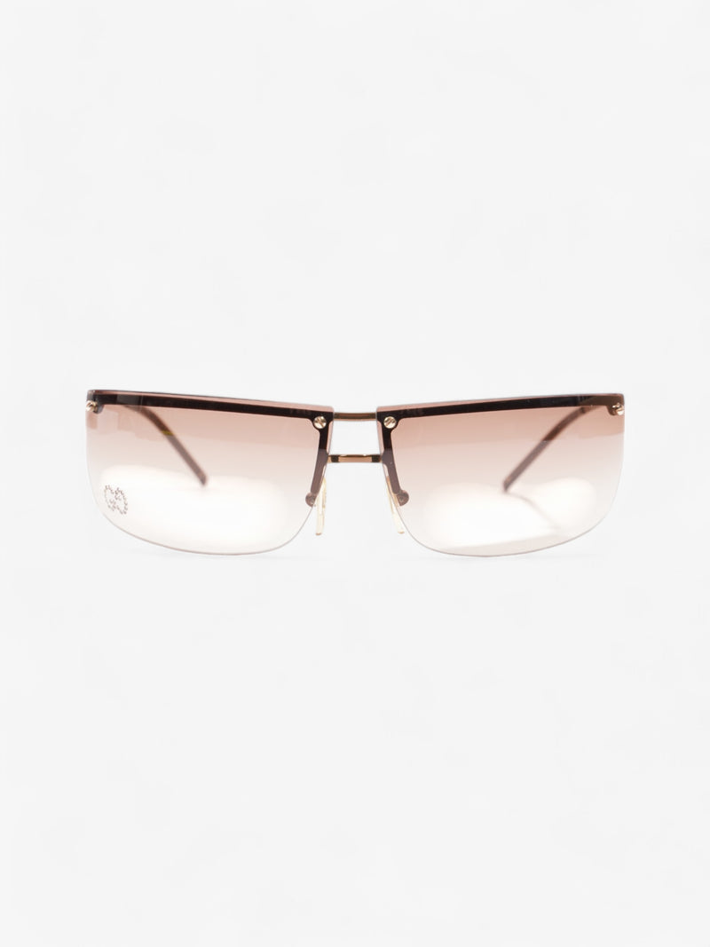  Gucci GG Diamante Sunglasses Brown Acetate