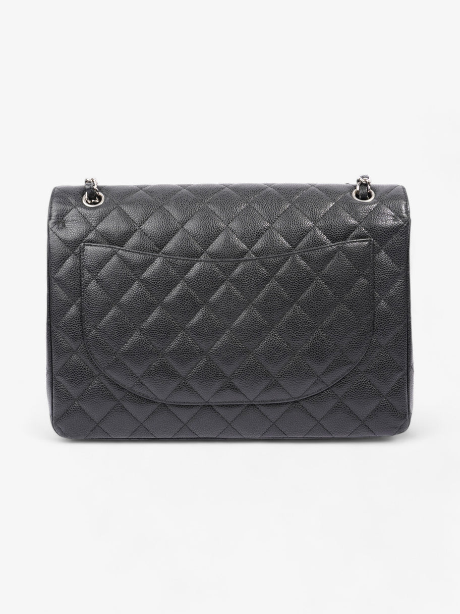 Chanel Classic Double Flap Black Caviar Leather Maxi Image 4