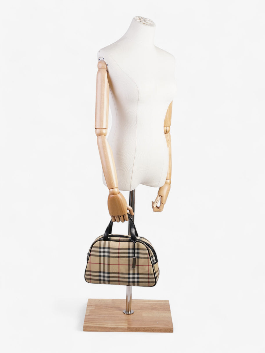 Burberry Top Handle Bag Nova Check / Black Canvas Image 2