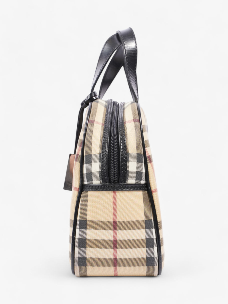 Burberry Top Handle Bag Nova Check / Black Canvas Image 3