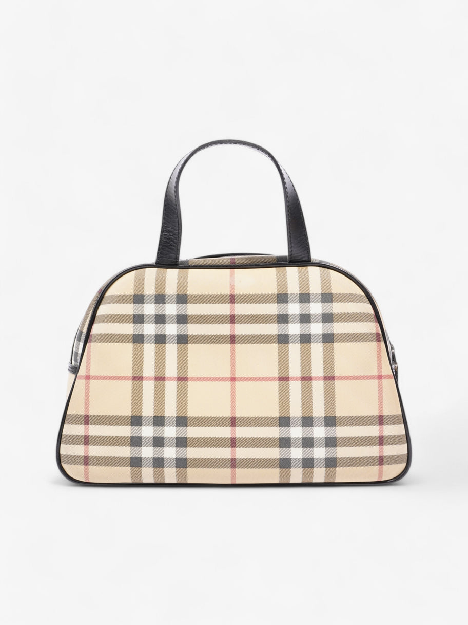 Burberry Top Handle Bag Nova Check / Black Canvas Image 4