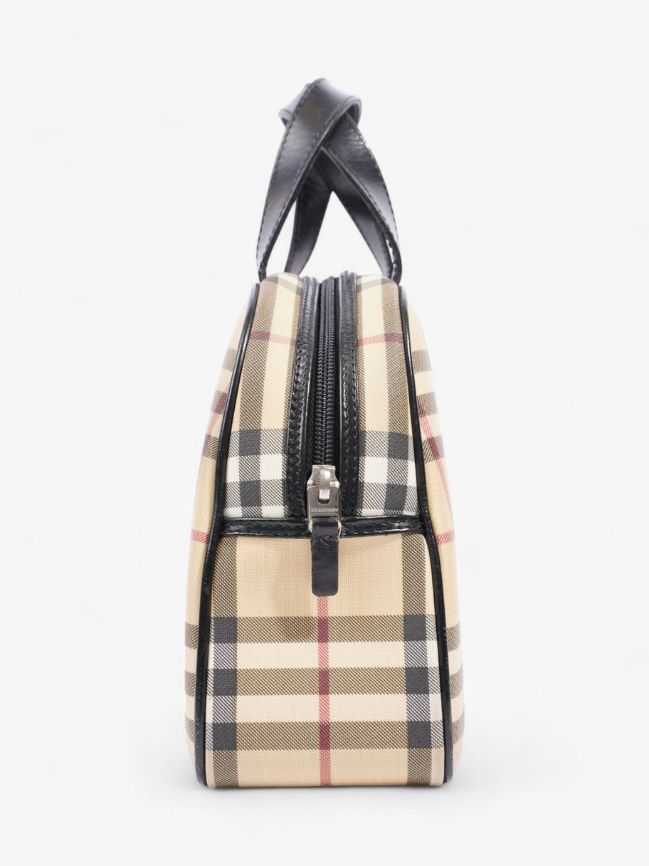 Burberry Top Handle Bag Nova Check / Black Canvas Image 5