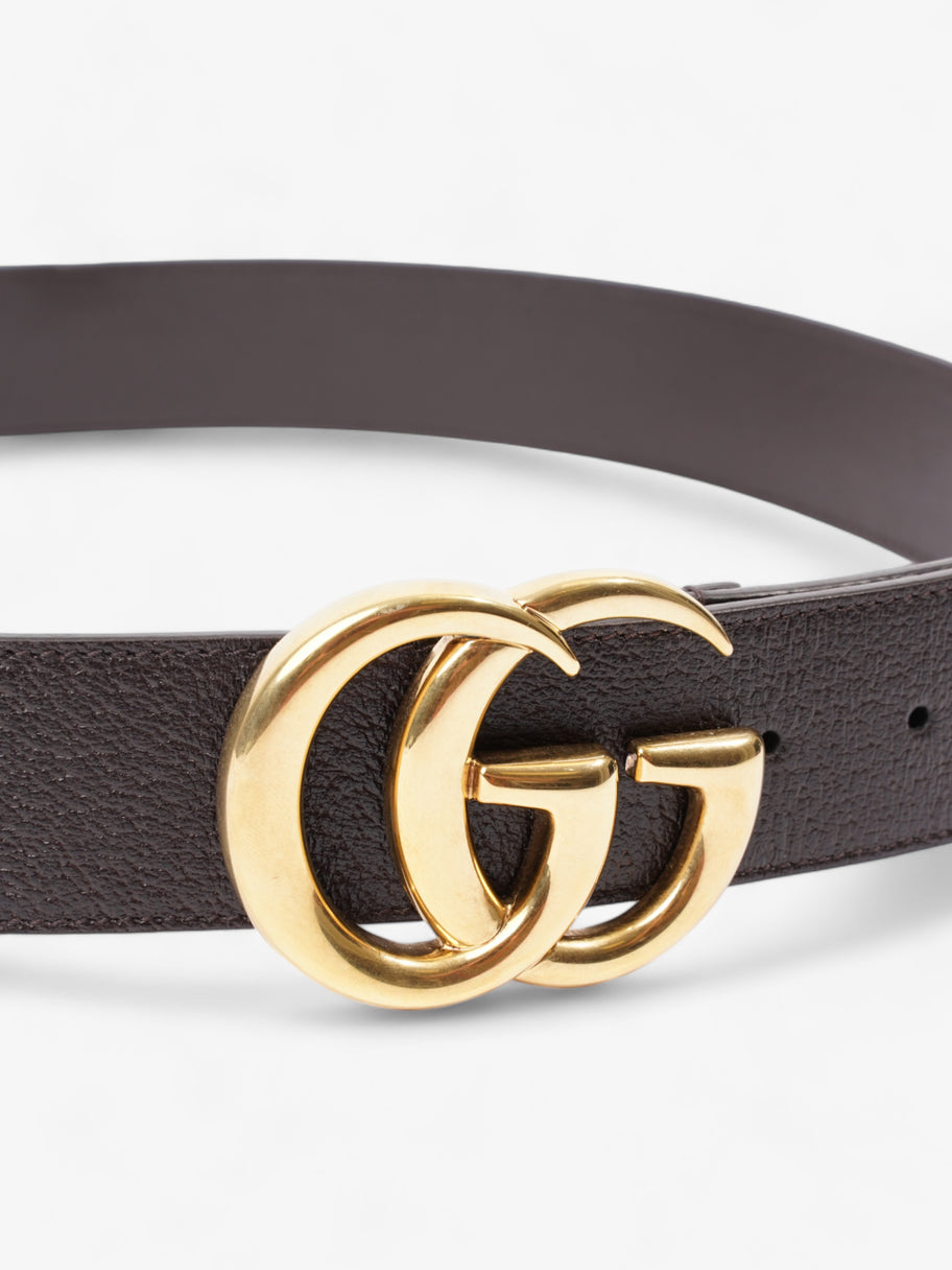 Gucci Reversible Double G Buckle Belt Black/Brown / Gold Leather 100cm 40