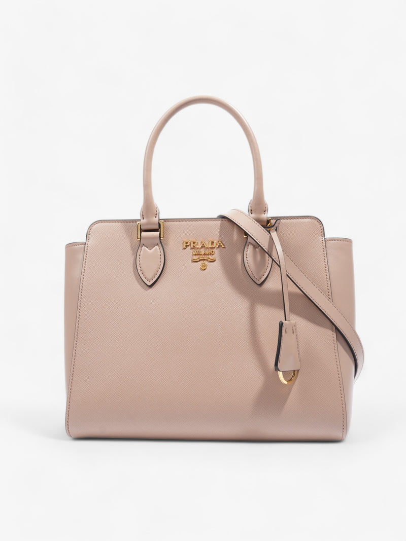  2Way Shoulder Bag Pink Saffiano Leather
