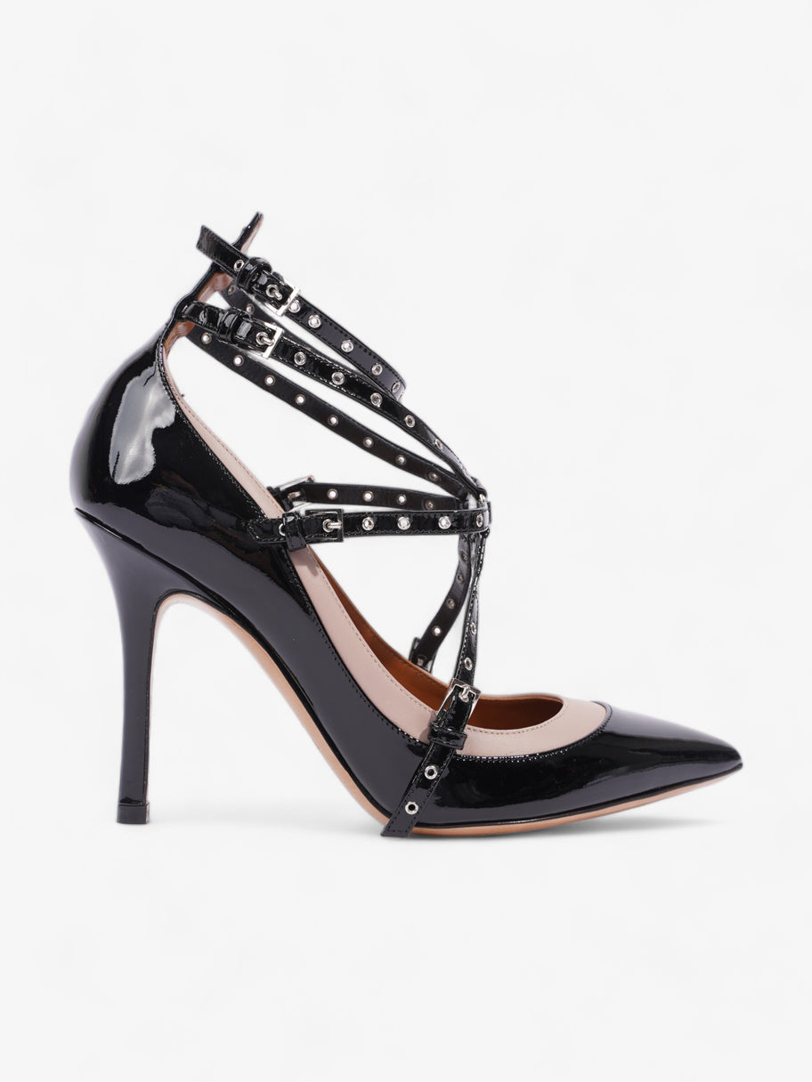 Valentino Strappy Sandal 90 Black / Nude Patent Leather EU 36.5 UK 3.5 Image 1