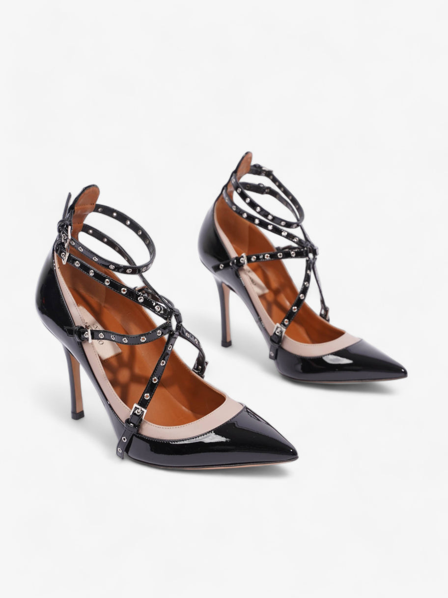 Valentino Strappy Sandal 90 Black / Nude Patent Leather EU 36.5 UK 3.5 Image 3