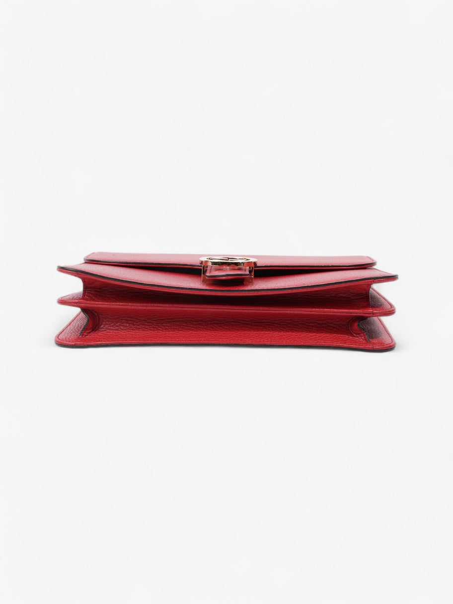 Gucci Dollar Interlocking G Red Calfskin Leather Medium Image 6