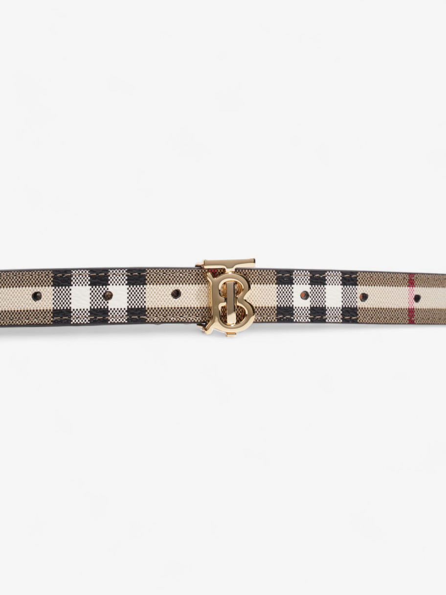 Burberry TB Belt Vintage Check / Gold Canvas Medium - 101.5cm Image 2