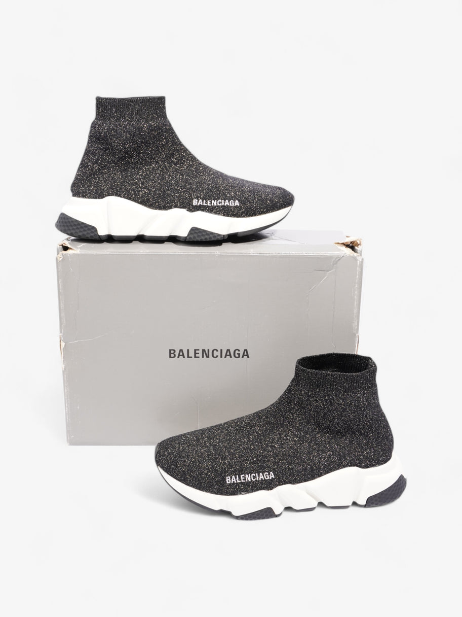 Balenciaga Speed Black / Gold Glitter Cotton EU 37 UK 4 Image 10