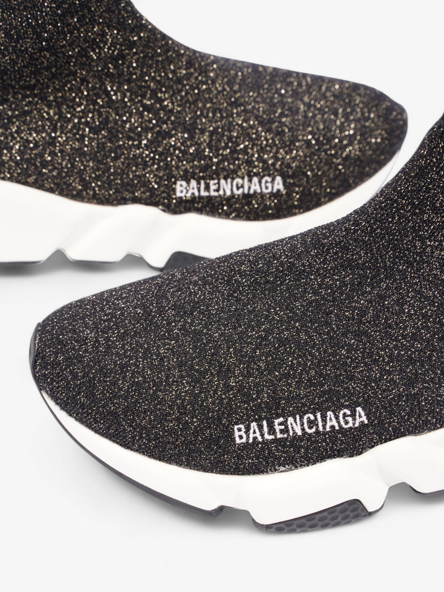 Balenciaga Speed Black / Gold Glitter Cotton EU 37 UK 4 Image 9