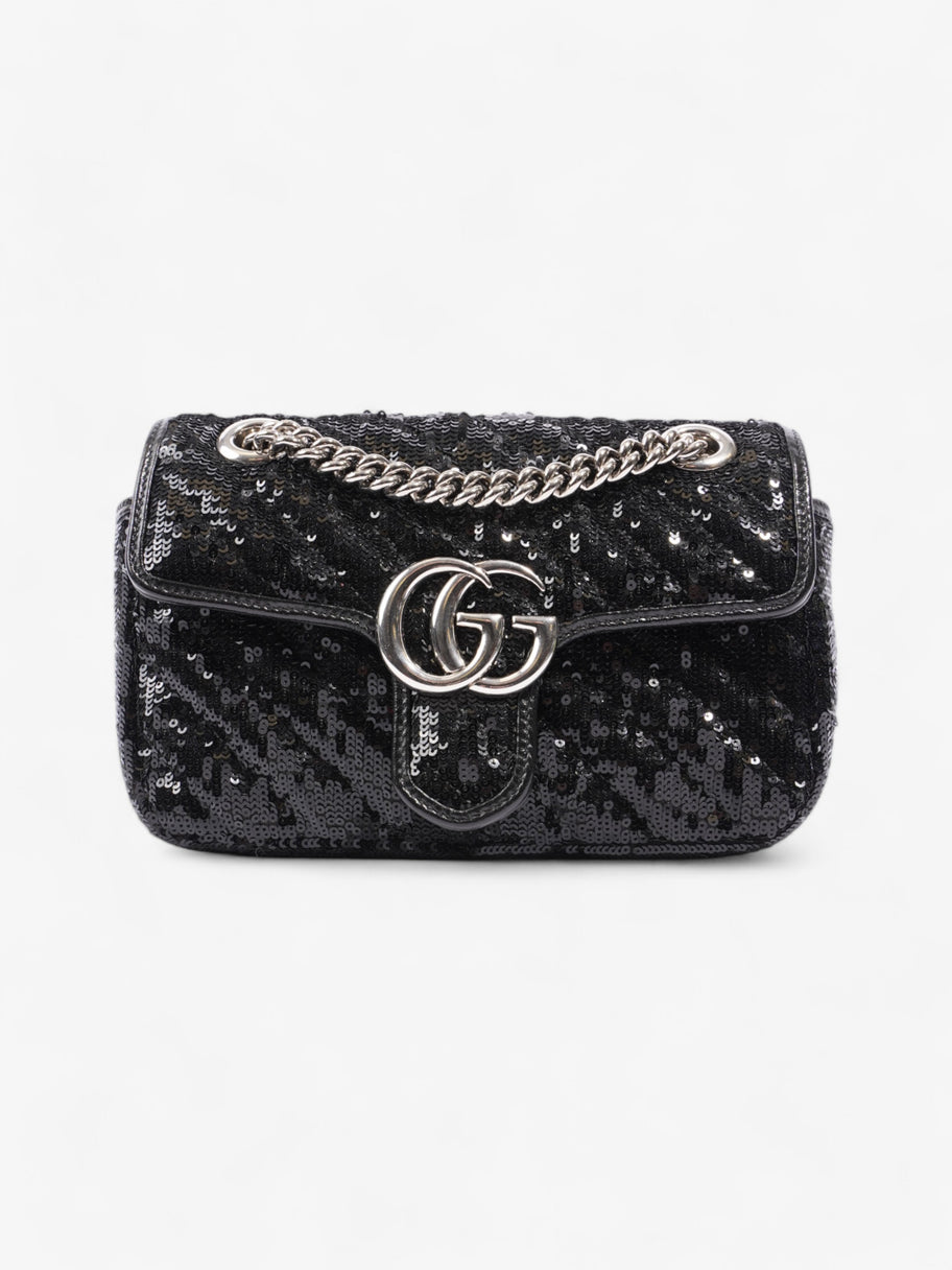 Gucci GG Marmont Black Sequin Mini Image 1