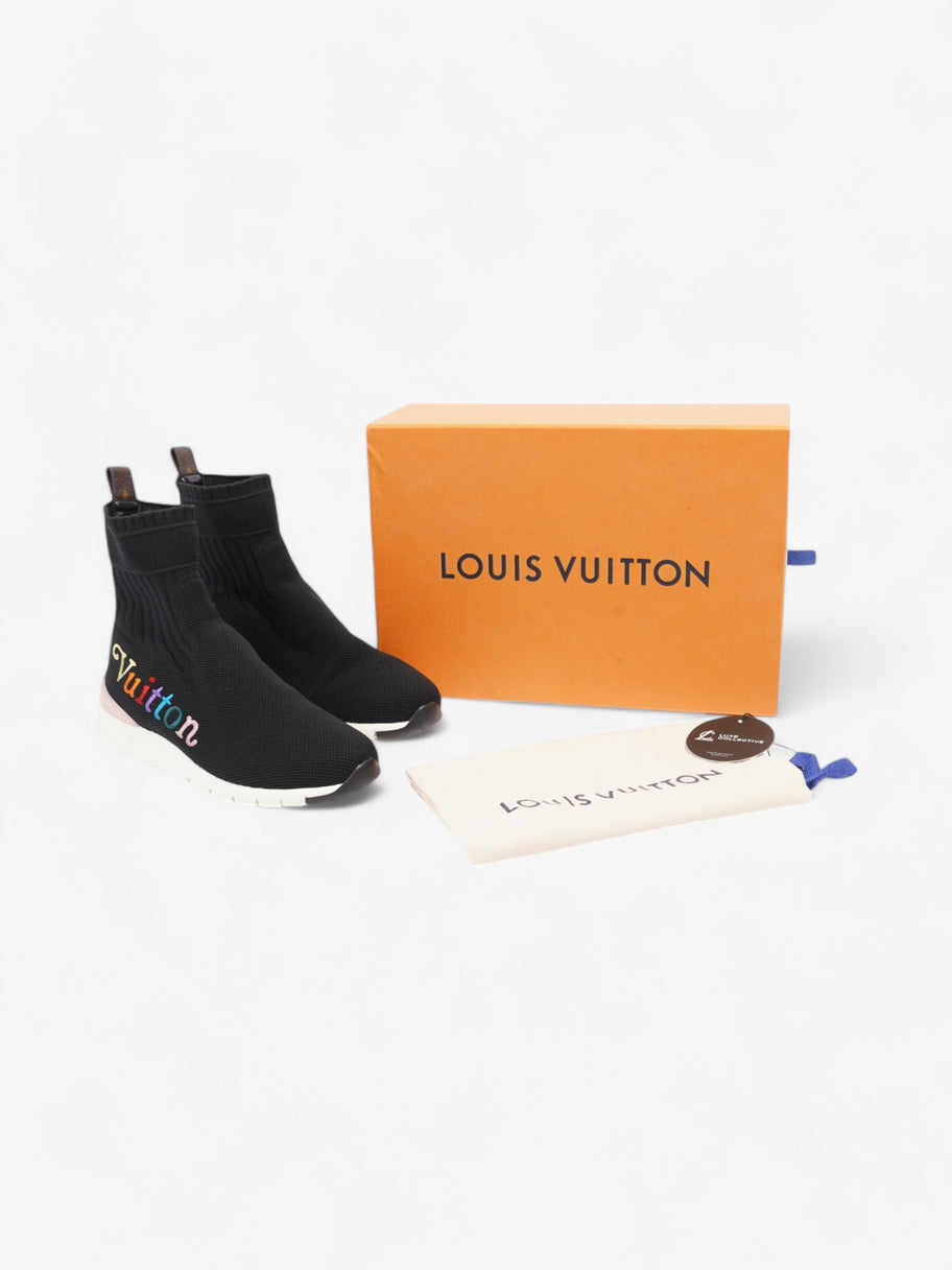 Louis Vuitton Logo Sock Runner Black / Multicolour / Pink Cotton EU 37 UK 4 Image 10