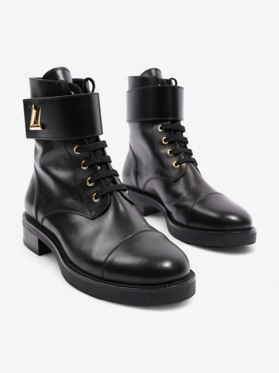 Louis Vuitton Wonderland Lace Up Boots Black Leather UK 40.5 UK 7.5 Image 2