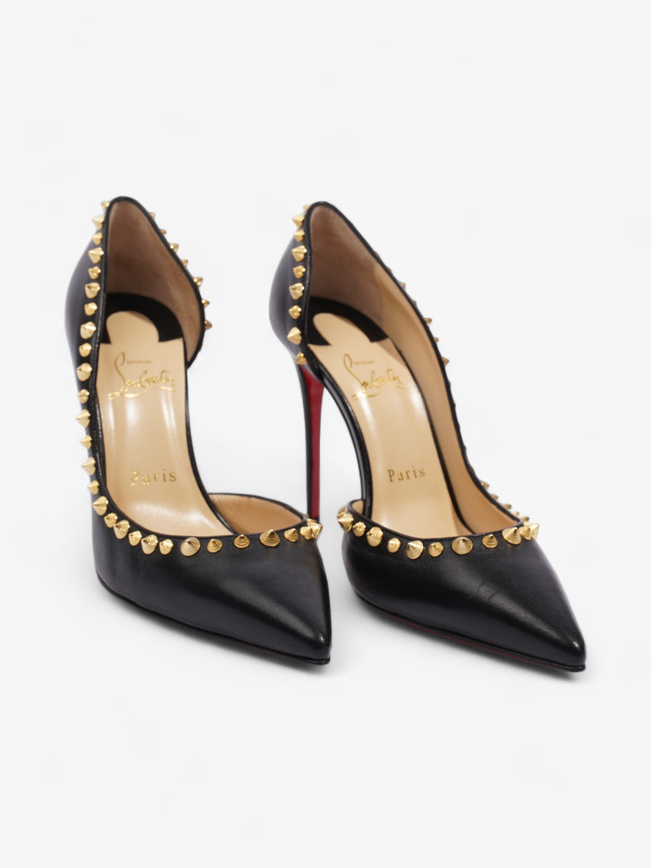 Christian Louboutin Irishell 100mm Black / Gold Nappa Leather EU 37.5 UK 4.5 Image 2