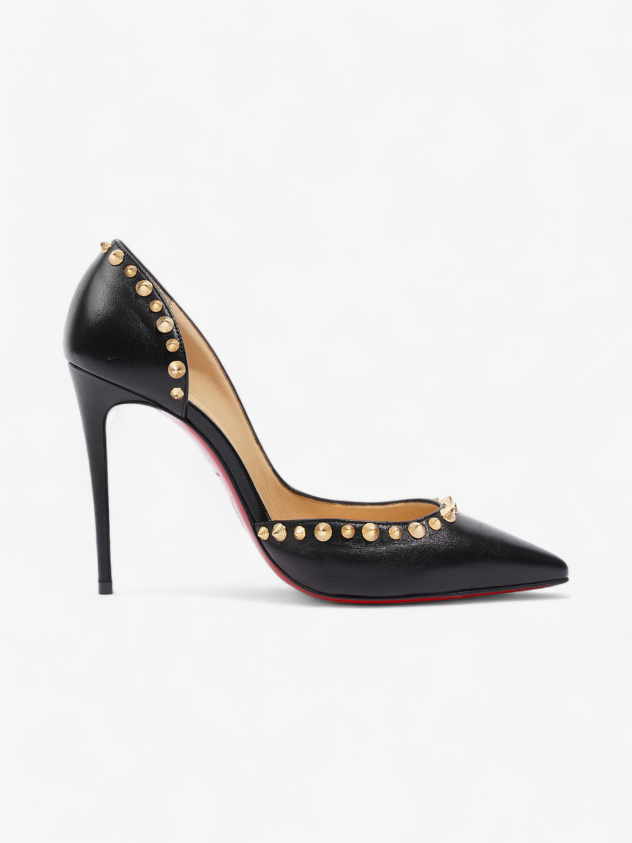 Christian Louboutin Irishell 100mm Black Gold Nappa Leather EU 37.5 Luxe Collective