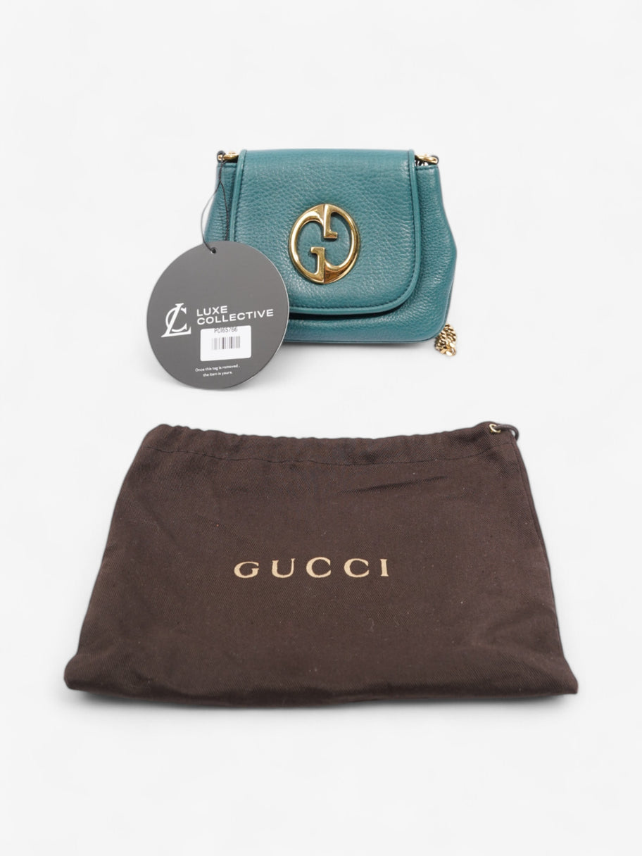 Gucci 1973 Crossbody Teal Leather Image 10