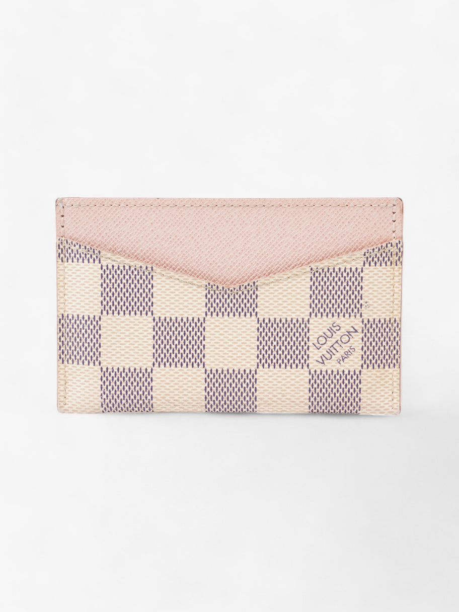 Louis Vuitton Daily Card Holder Damier Azur / Ballerine Pink Coated Canvas Image 1