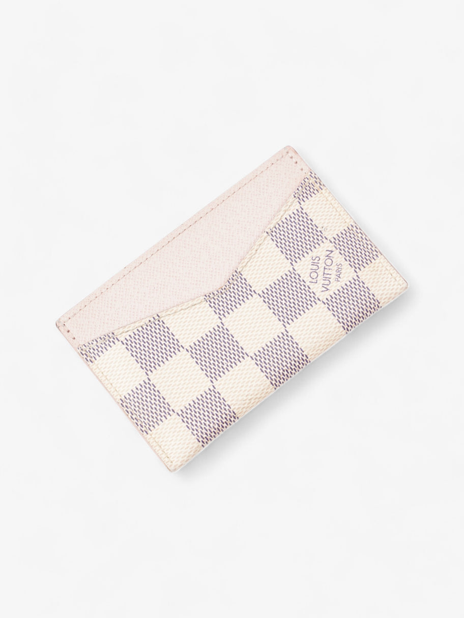 Louis Vuitton Daily Card Holder Damier Azur / Ballerine Pink Coated Canvas Image 3