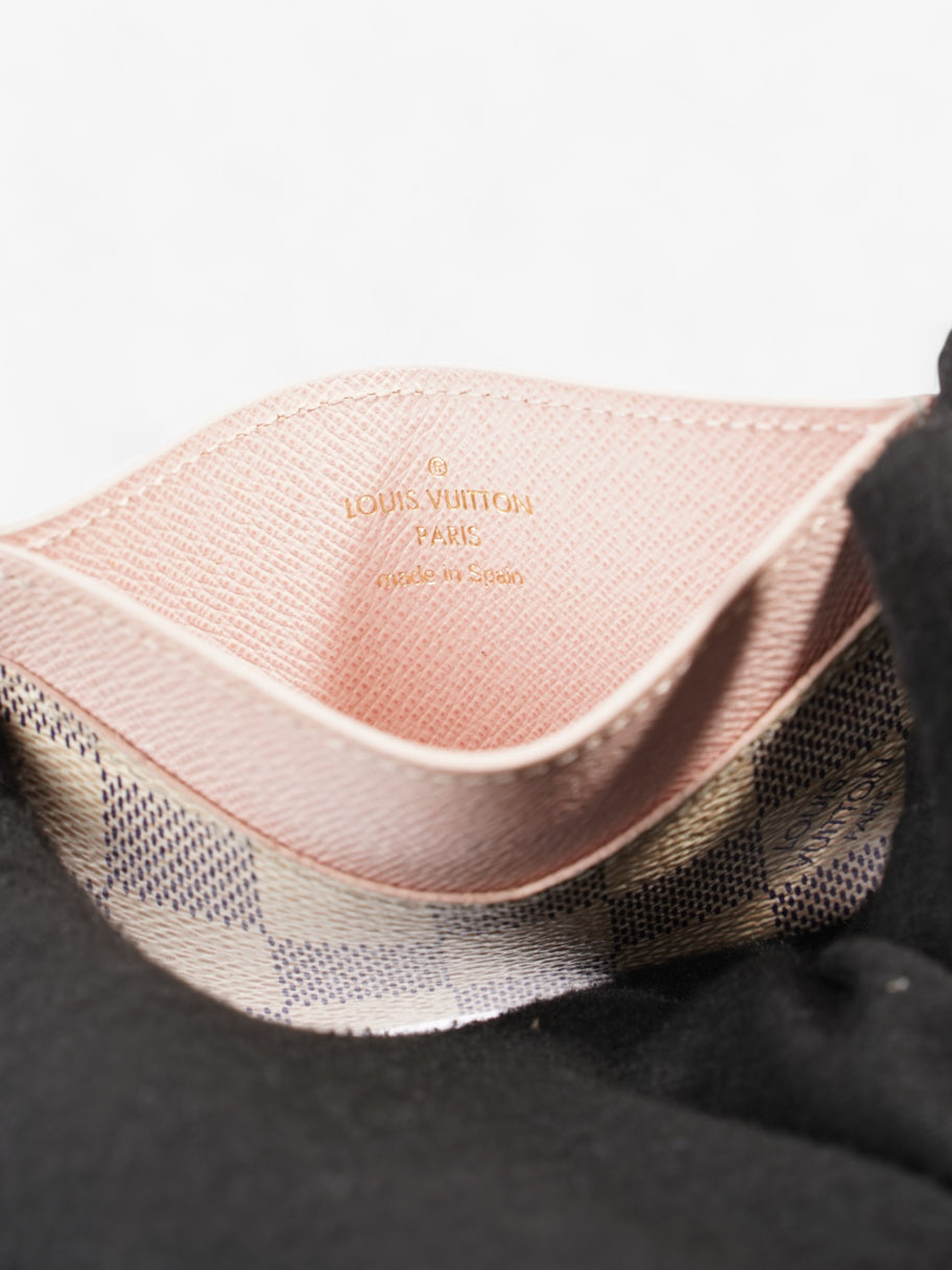 Louis Vuitton Daily Card Holder Damier Azur / Ballerine Pink Coated Canvas Image 4