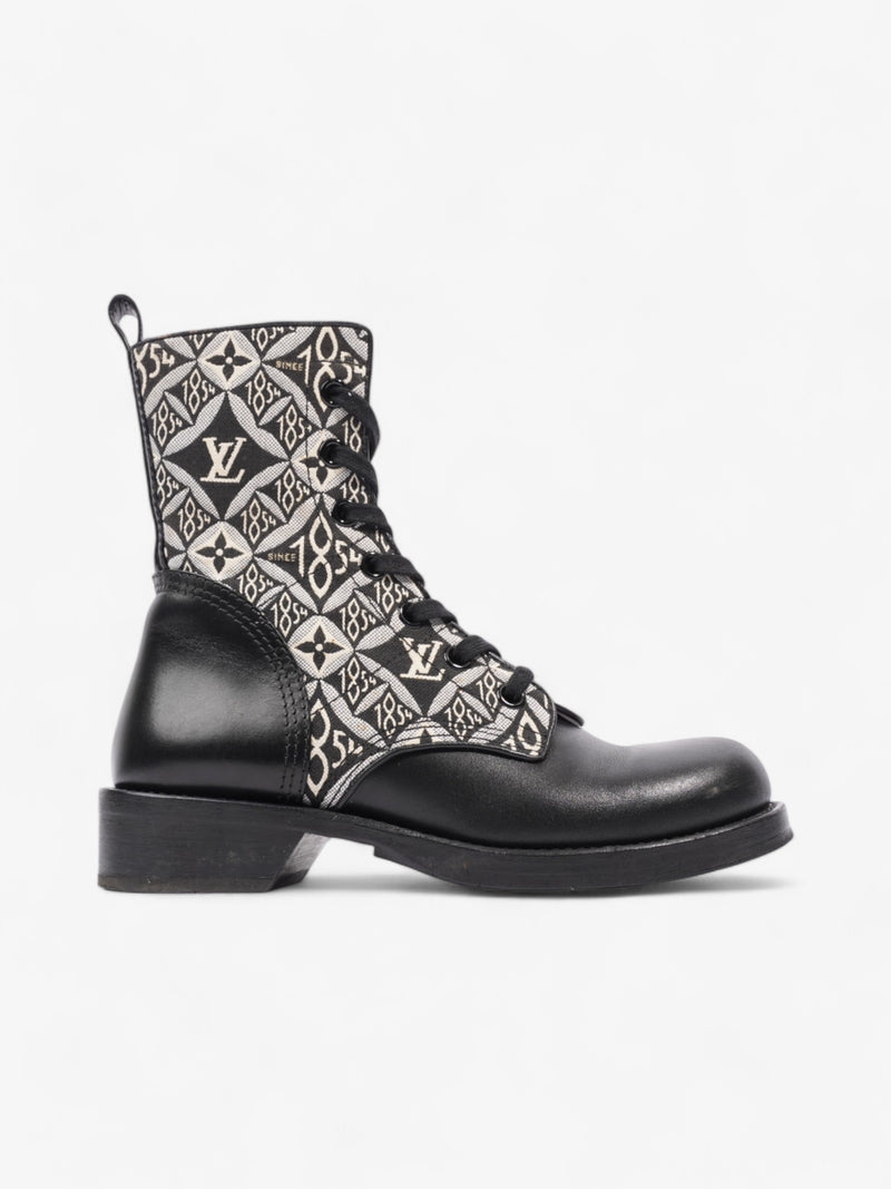  Louis Vuitton 1854 Boots Black / White Cotton EU 38 UK 5