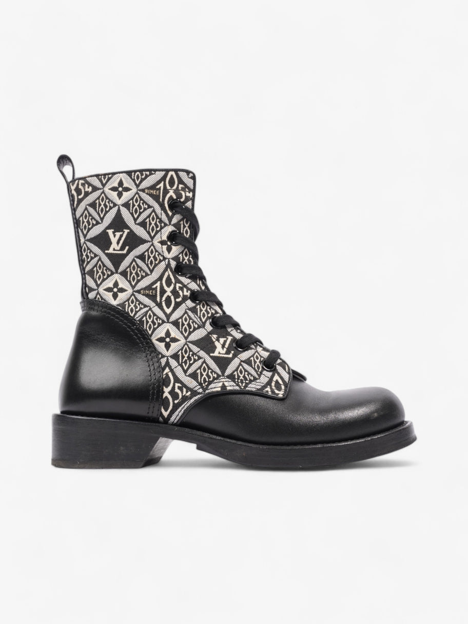 Louis Vuitton 1854 Boots Black / White Cotton EU 38 UK 5 Image 1