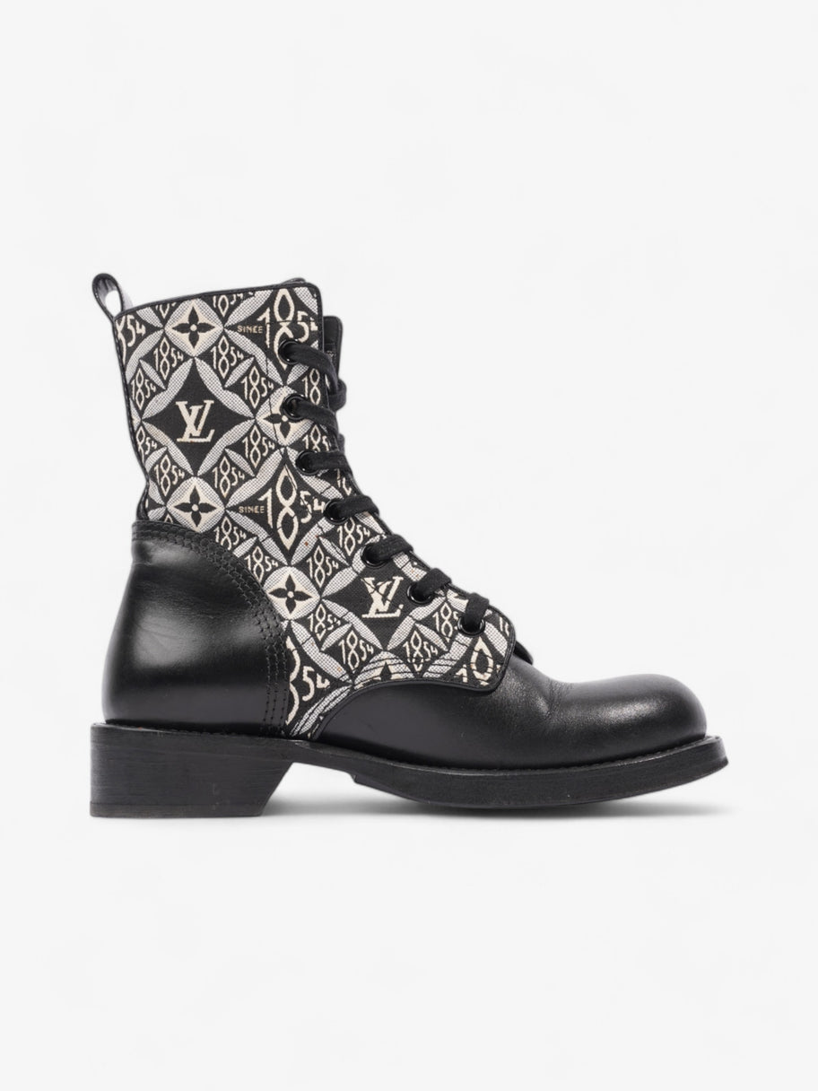 Louis Vuitton 1854 Boots Black / White Cotton EU 38 UK 5 Image 4