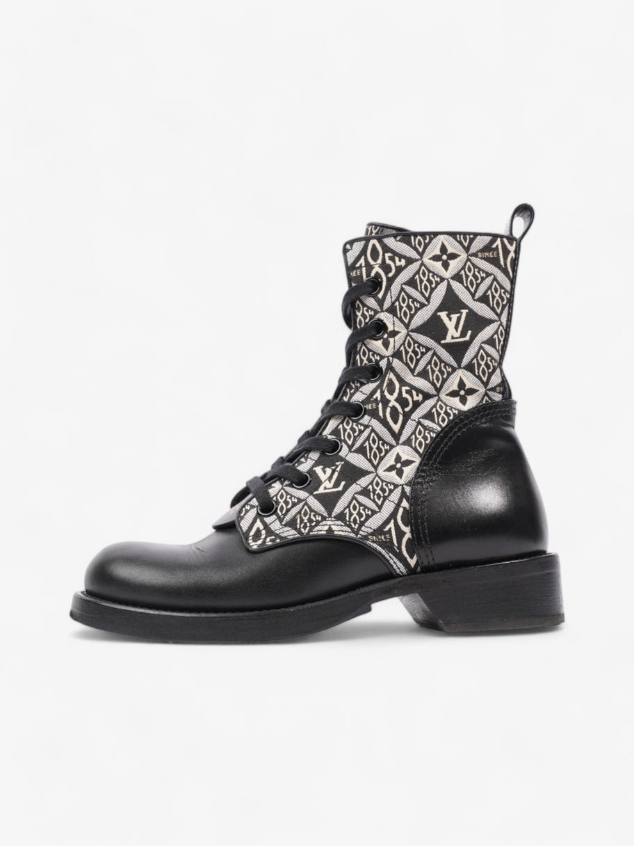 Louis Vuitton 1854 Boots Black / White Cotton EU 38 UK 5 Image 5