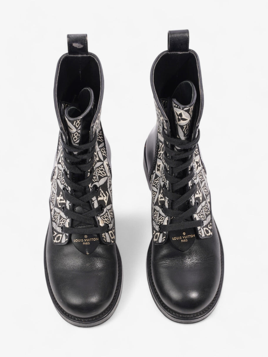 Louis Vuitton 1854 Boots Black / White Cotton EU 38 UK 5 Image 8