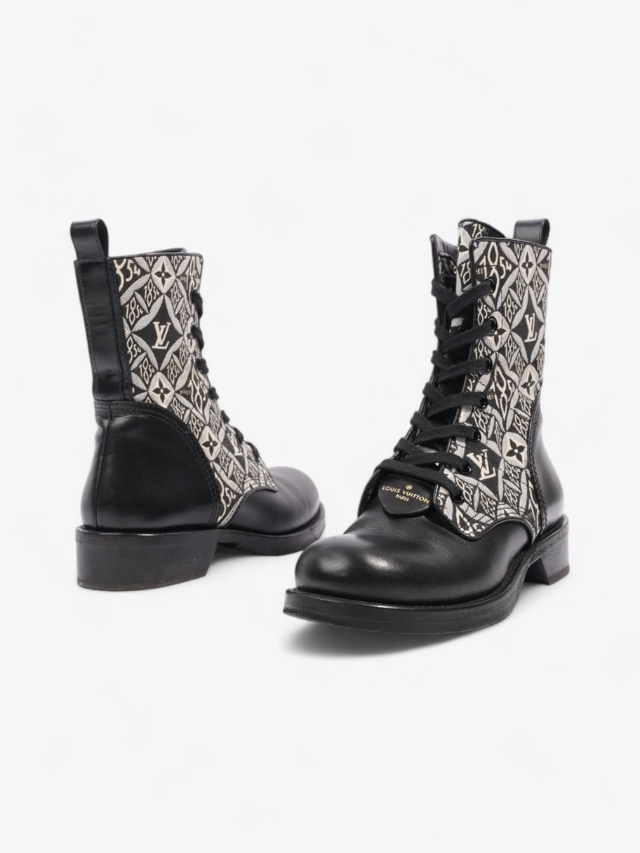 Louis Vuitton 1854 Boots Black / White Cotton EU 38 UK 5 Image 9