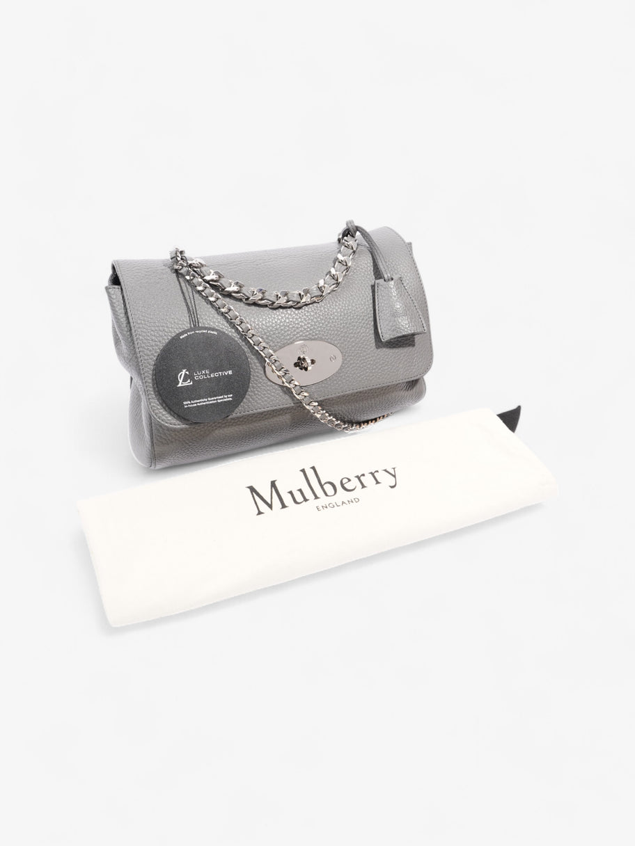 Mulberry Lily Top Handle Bag Grey Grained Leather Medium Image 9