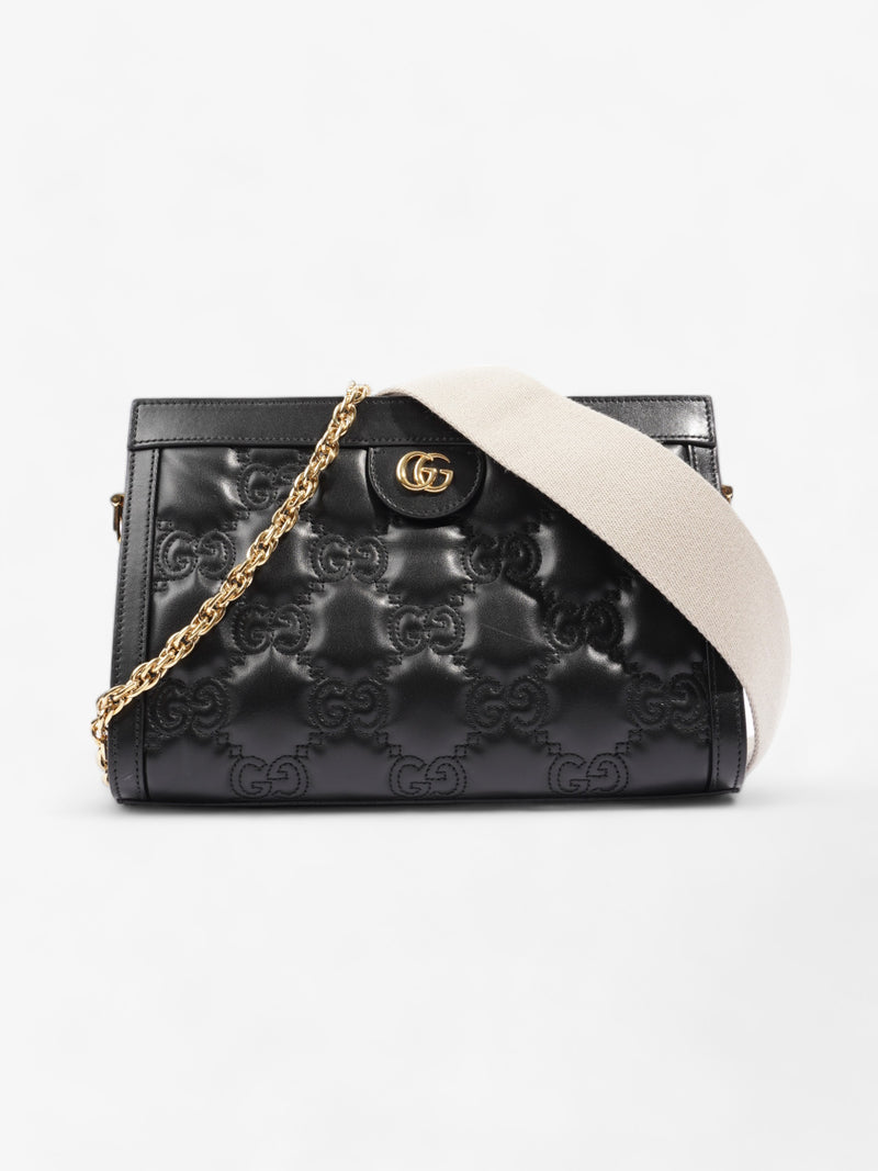  Gucci GG Small Shoulder Bag Black Matelasse Leather