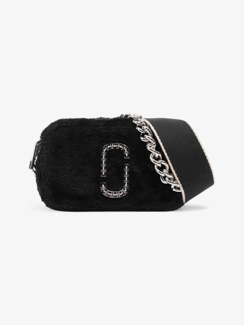  Marc Jacobs The Plush Snapshot Bag Black Faux Fur