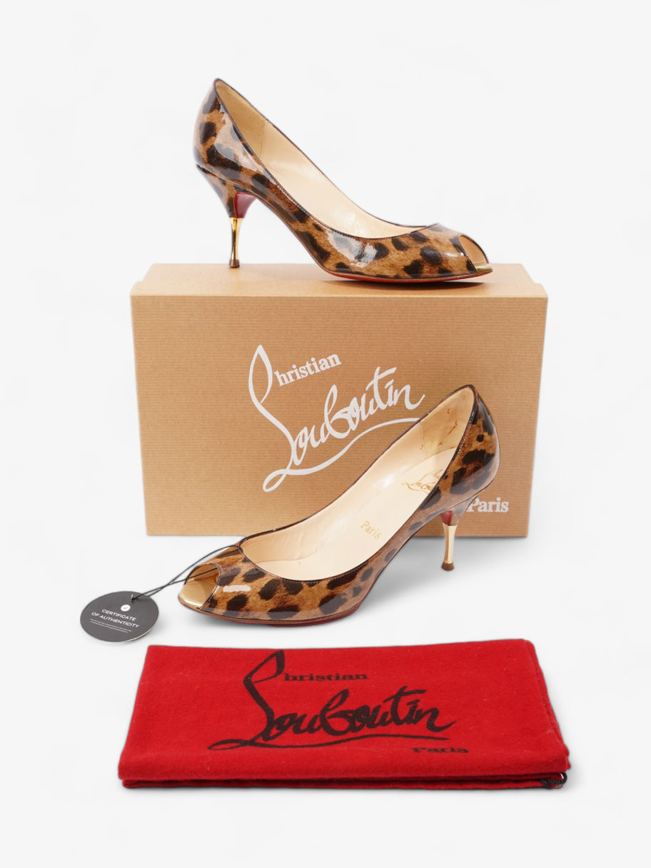 Christian Louboutin Yoyospina 70mm Leopard Print Patent Leather EU 38.5 UK 5.5 Image 11