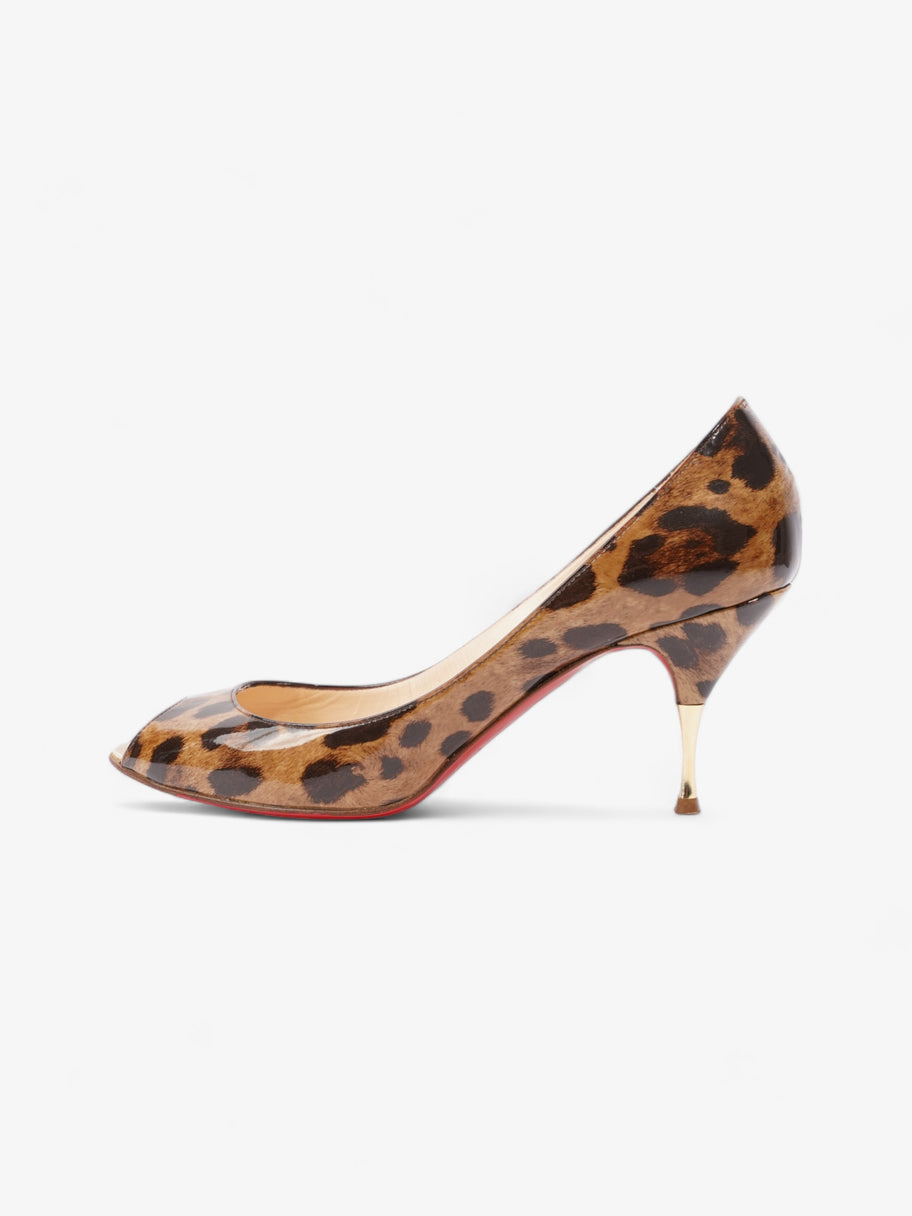 Christian Louboutin Yoyospina 70mm Leopard Print Patent Leather EU 38.5 UK 5.5 Image 5