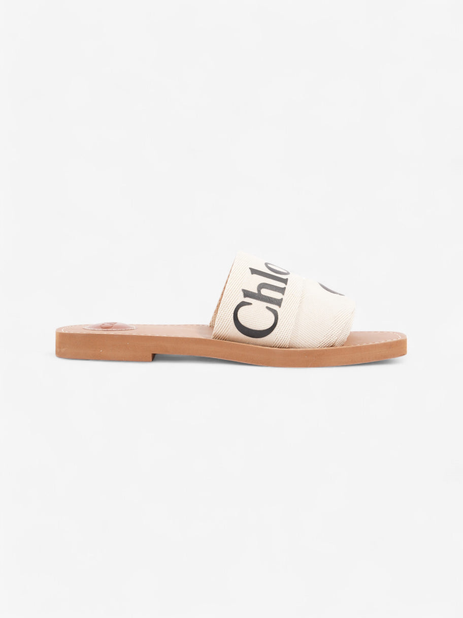 Chloe Chloe Woody White  / Black Canvas EU 39 UK 6 Image 1