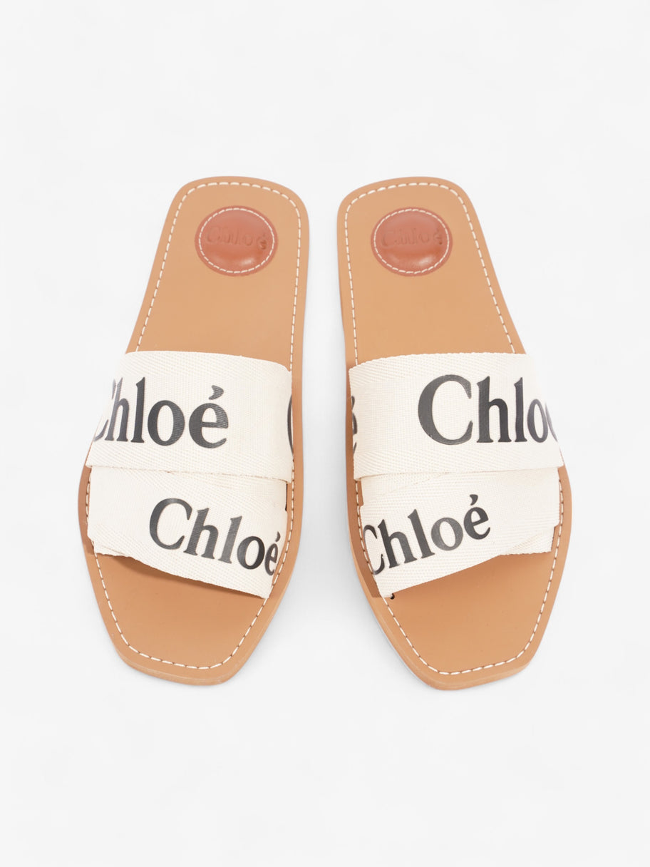 Chloe Chloe Woody White  / Black Canvas EU 39 UK 6 Image 8