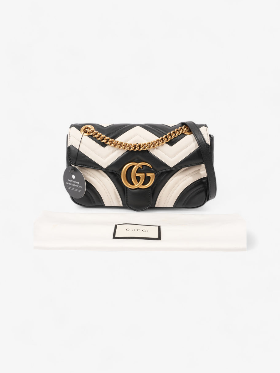 Gucci GG Marmont Black / White Matelasse Leather Small Image 10