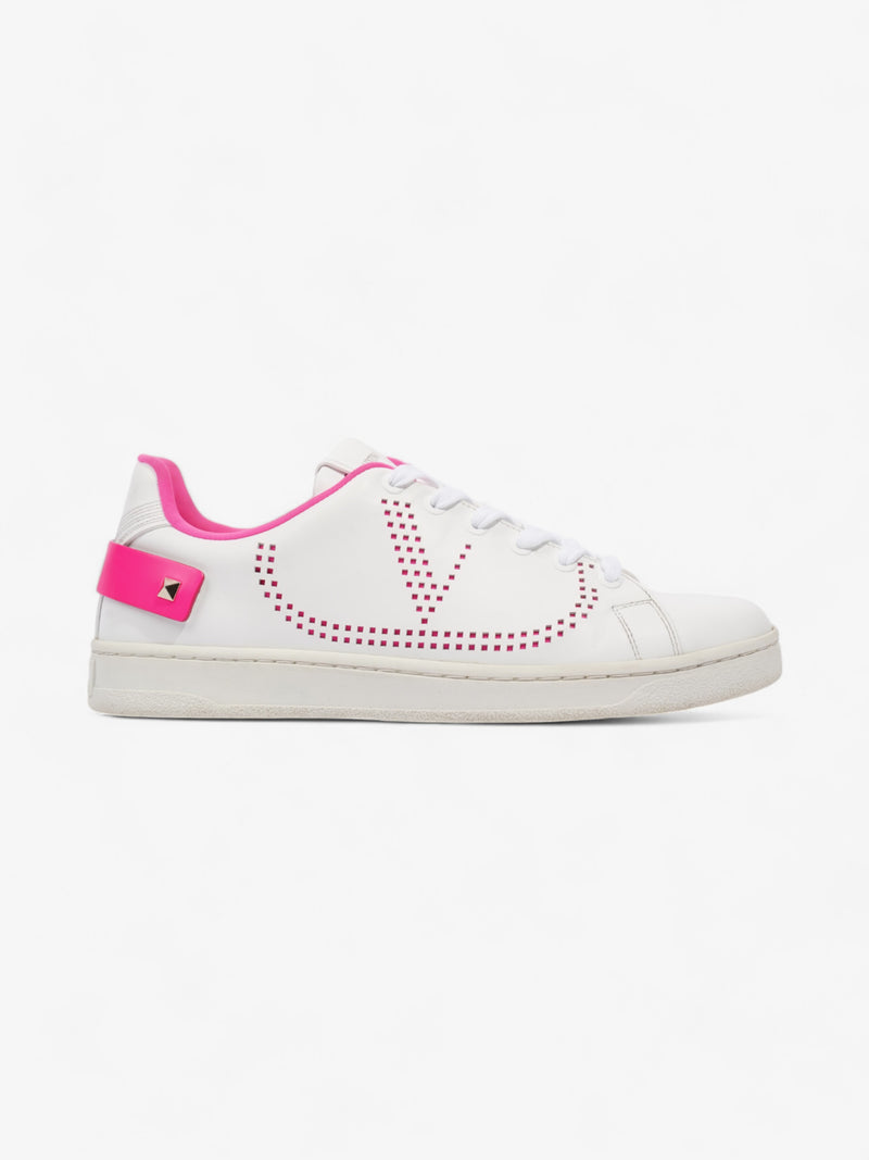  Valentino VLogo Sneakers White / Neon Pink Leather EU 39 UK 6