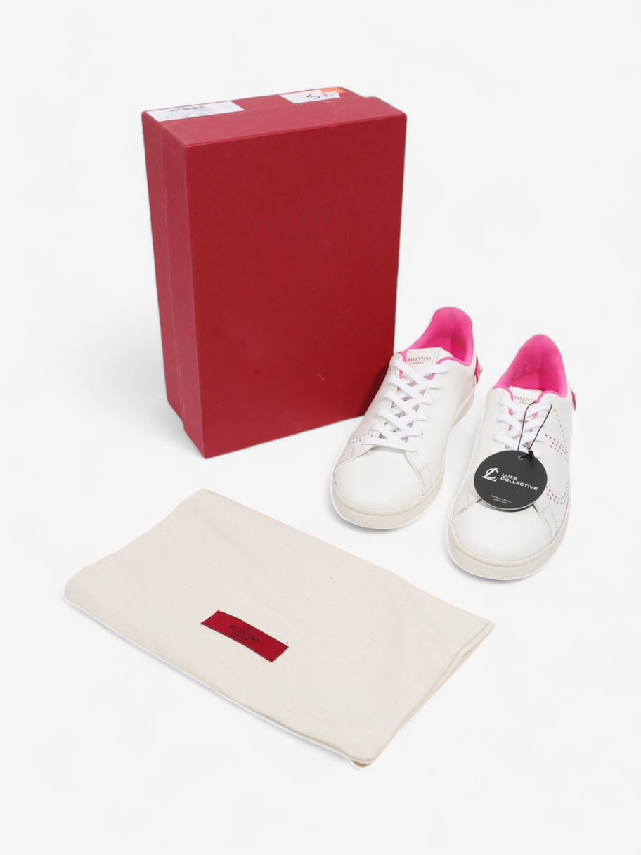 Valentino VLogo Sneakers White / Neon Pink Leather EU 39 UK 6 Image 10