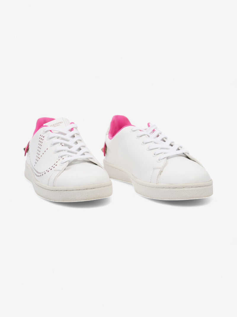  Valentino VLogo Sneakers White / Neon Pink Leather EU 39 UK 6