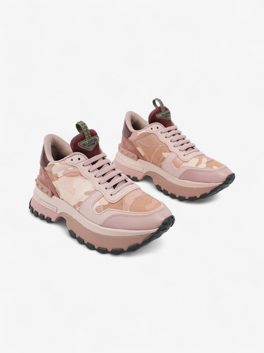 Valentino Rockrunner Up Sneakers Pink / Beige  / Maroon  Leather EU 38 UK 5 Image 9