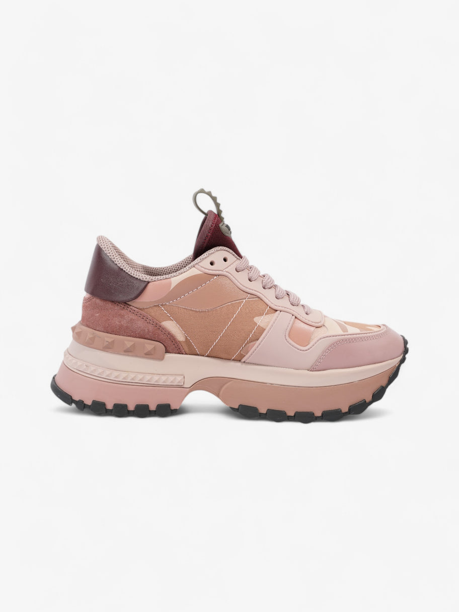 Valentino Rockrunner Up Sneakers Pink / Beige  / Maroon  Leather EU 38 UK 5 Image 3