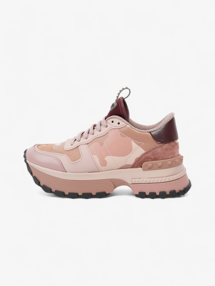 Valentino Rockrunner Up Sneakers Pink / Beige  / Maroon  Leather EU 38 UK 5 Image 4