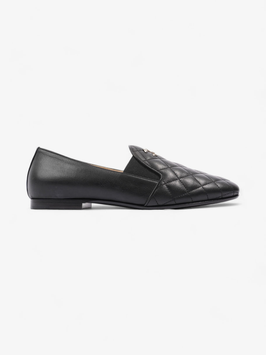 Chanel Mocassins Loafer Black Leather EU 38 UK 5 Image 1