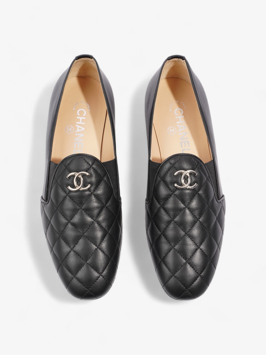 Chanel Mocassins Loafer Black Leather EU 38 UK 5 Image 8